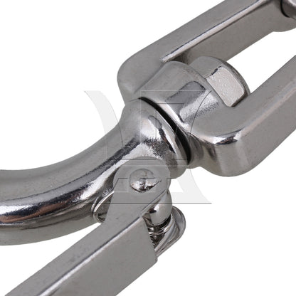 BQLZR 650KG American Type Swivel Lifting Silver Tone Clevis Chain Hook with Latch