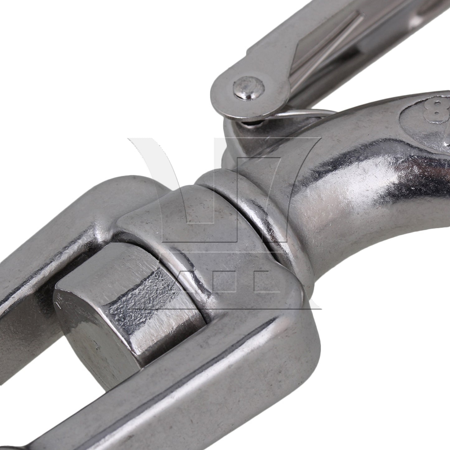 BQLZR 1000KG American Type Swivel Lifting Silver Tone Clevis Hook Rigging Accessory