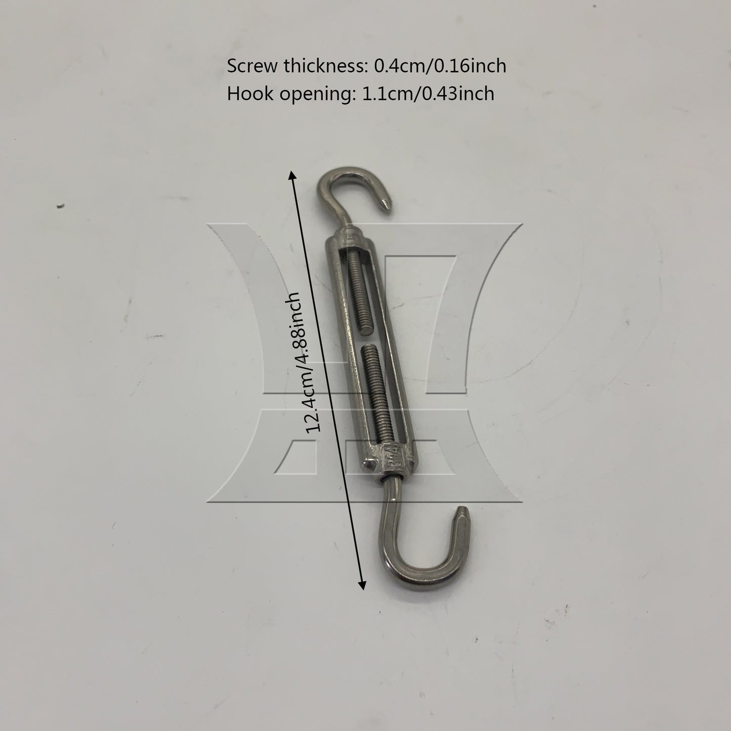 BQLZR 5pcs Hook to Hook Adjustable European Style 304 Stainless Steel M5 Turnbuckle