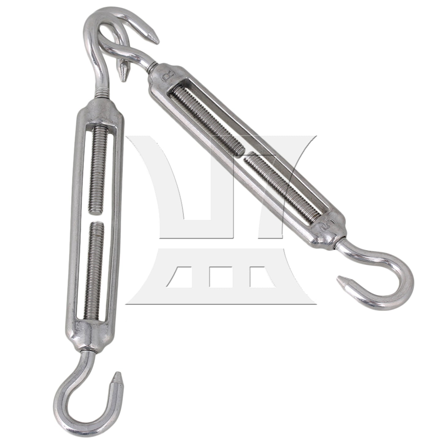BQLZR 5pcs Hook to Hook Adjustable European Style 304 Stainless Steel M5 Turnbuckle