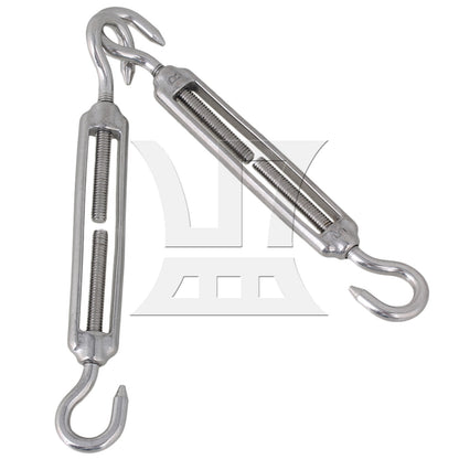BQLZR 5pcs Hook to Hook Adjustable European Style 304 Stainless Steel M5 Turnbuckle