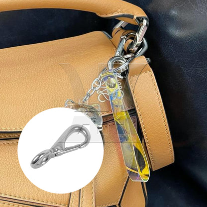 BQLZR 304 Stainless Steel Spring Loaded Marine Fixed Eye Boat Snap Hook 0# Silver