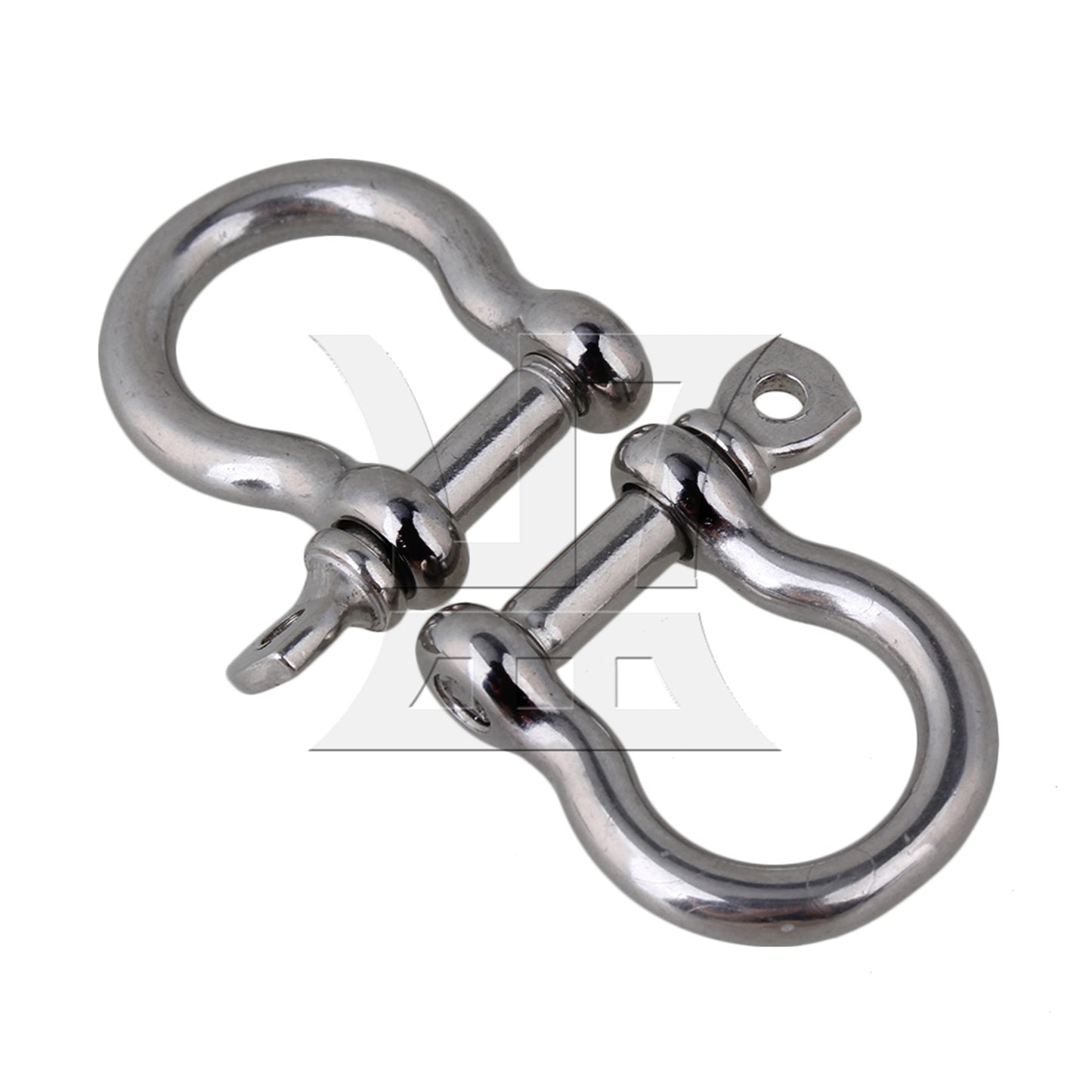 BQLZR 5pcs M4 304 Stainless Steel Screw Pin Anchor Shackle Bow Rigging European Style
