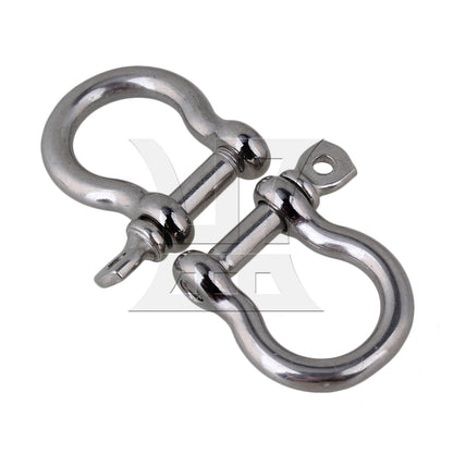 BQLZR 5pcs M4 304 Stainless Steel Screw Pin Anchor Shackle Bow Rigging European Style