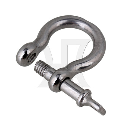 BQLZR 5pcs M4 304 Stainless Steel Screw Pin Anchor Shackle Bow Rigging European Style