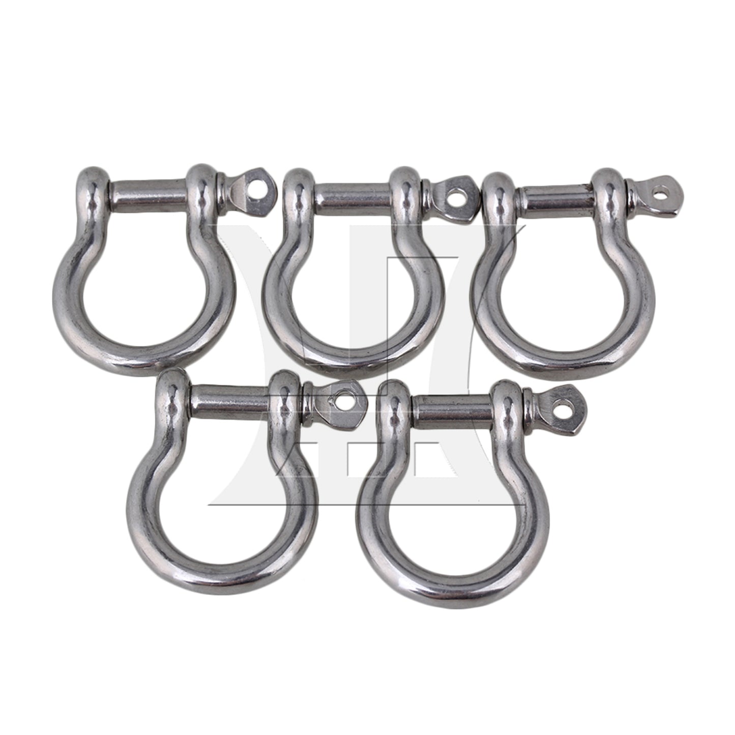 BQLZR  M5 304 Stainless Steel Screw Pin Anchor Shackle Bow Rigging European Style