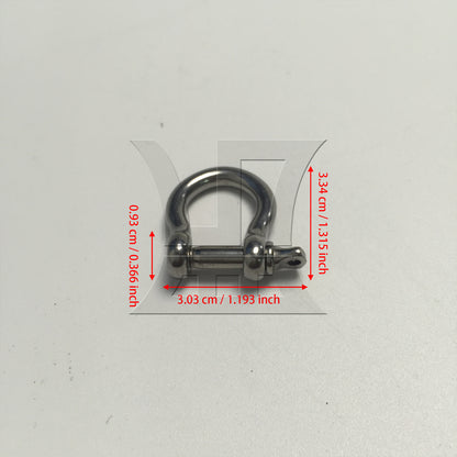 BQLZR  M5 304 Stainless Steel Screw Pin Anchor Shackle Bow Rigging European Style