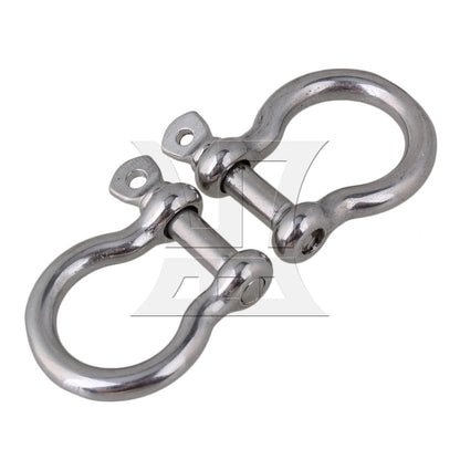 BQLZR  M5 304 Stainless Steel Screw Pin Anchor Shackle Bow Rigging European Style