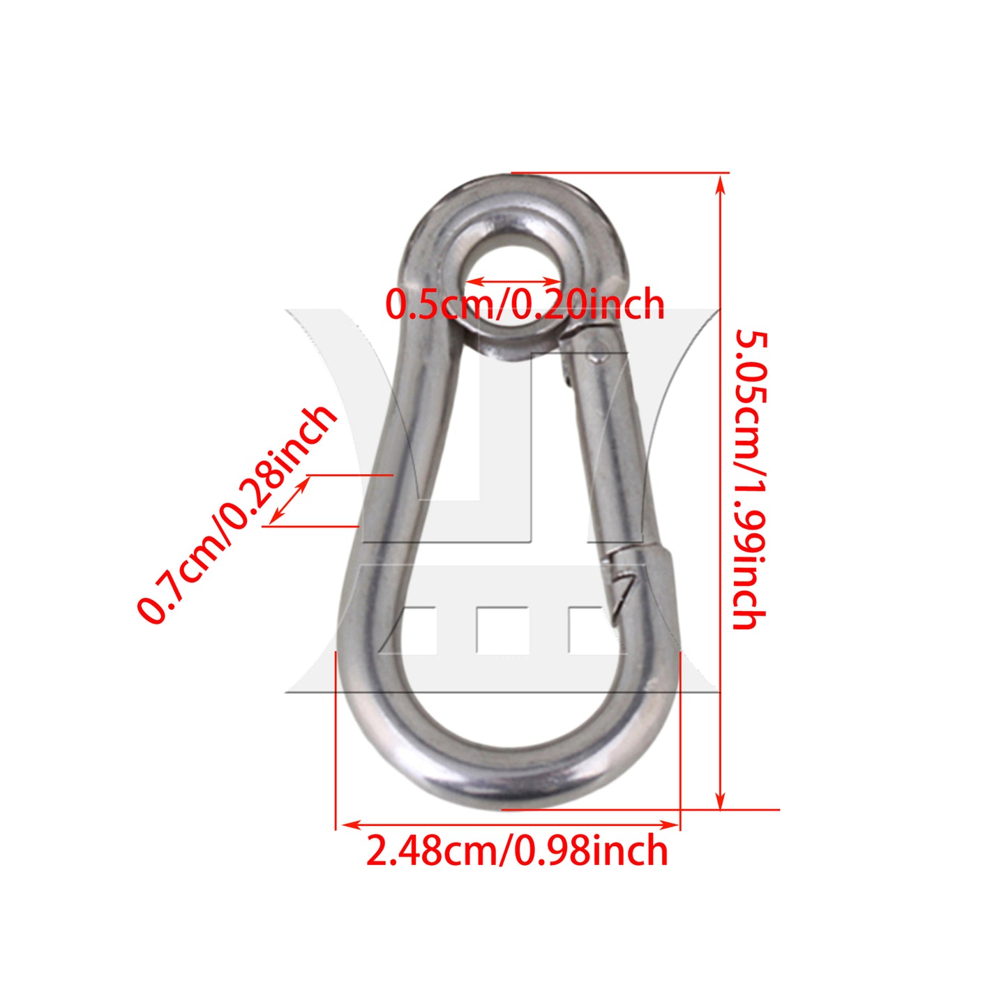 BQLZR 5x High Load Bearing 50mm Eyelet M5 304 Stainless Steel Secure Lock