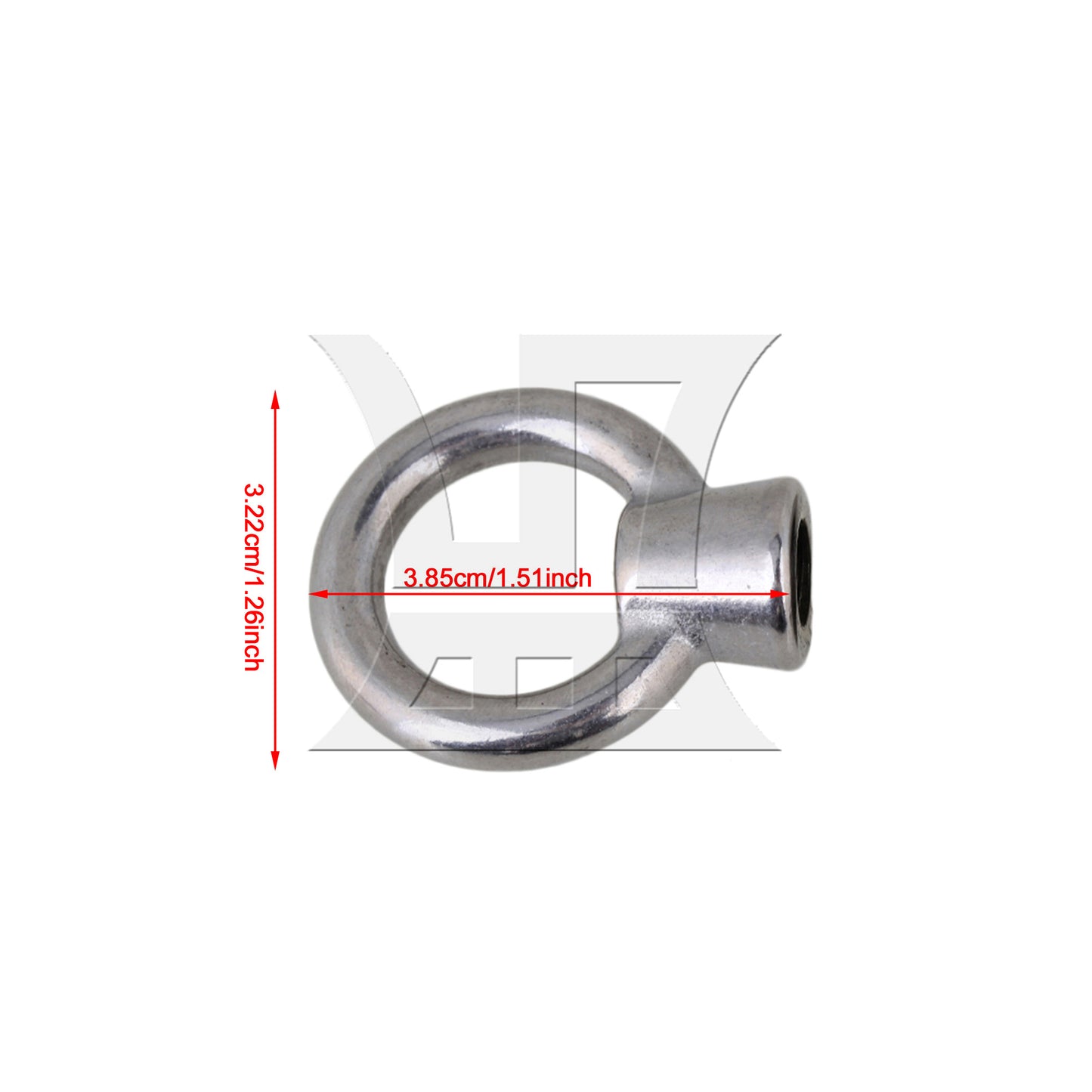 BQLZR Japanese Style 304 Stainless Steel M8 Ring Shape Metric Threaded Eyed Nuts