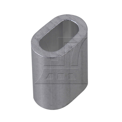 BQLZR M3 Silver Color Aluminum Clip Oval Wire Rope Ferrule Clamp Pack