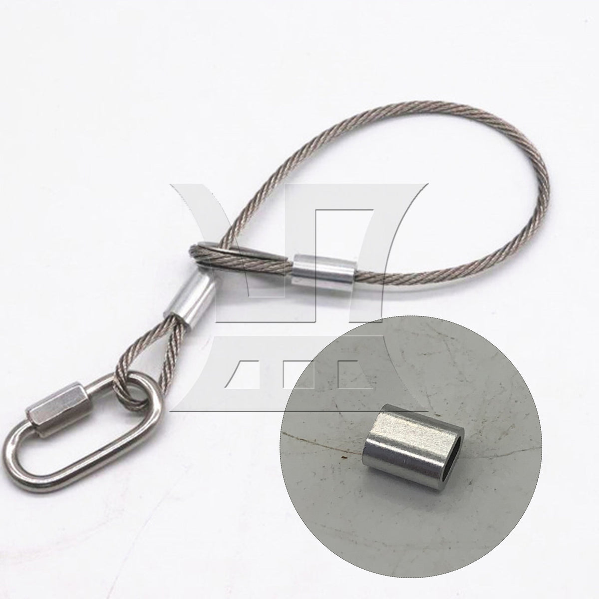 BQLZR M3 Silver Color Aluminum Clip Oval Wire Rope Ferrule Clamp Pack