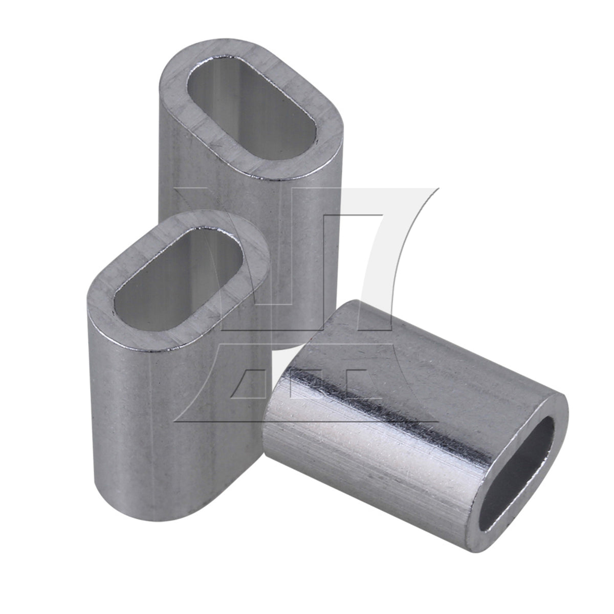 BQLZR M3 Silver Color Aluminum Clip Oval Wire Rope Ferrule Clamp Pack