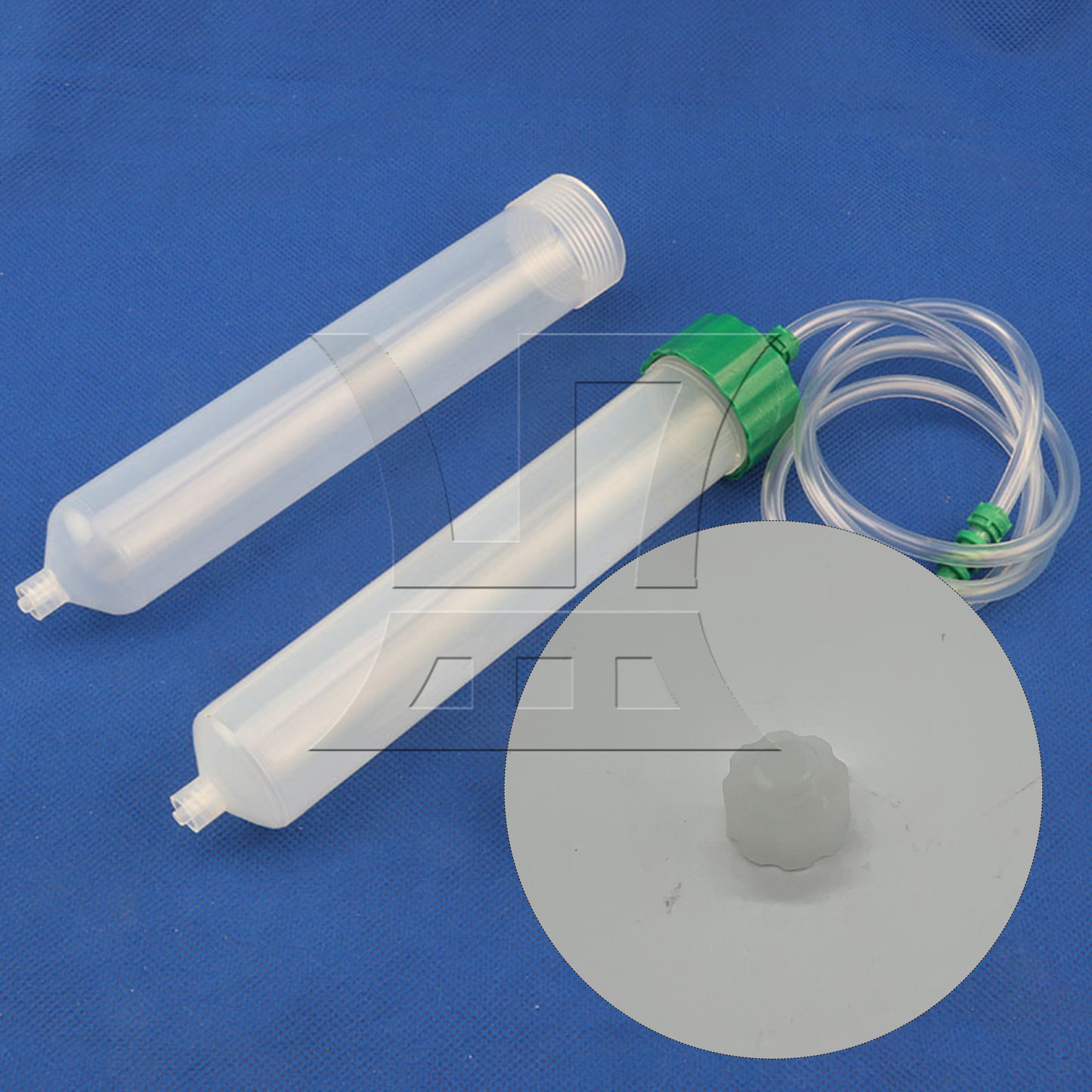 BQLZR 100pcs White Round Airtight Dispensing Industrial Syringe Caps Screw Type
