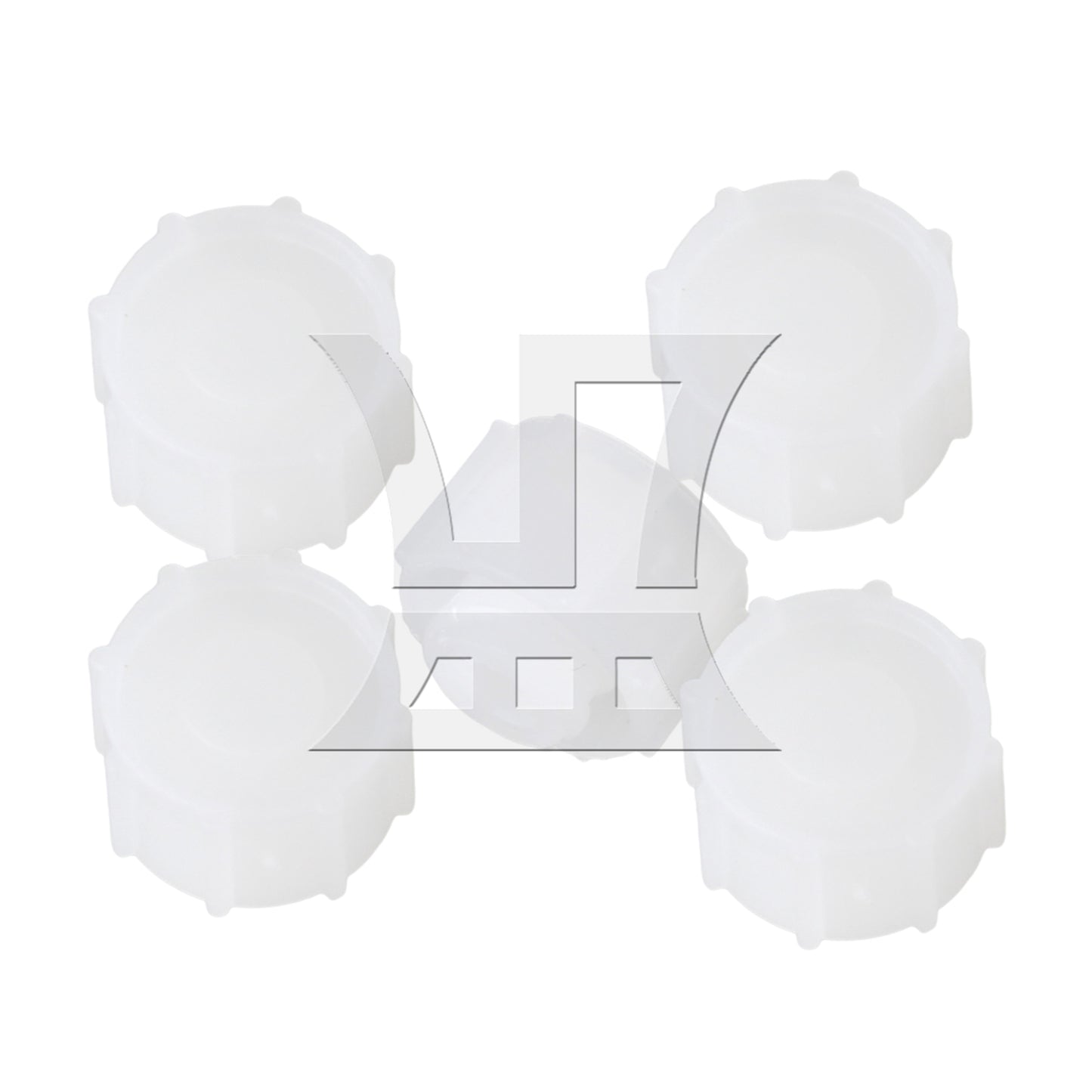 BQLZR 100pcs White Round Airtight Dispensing Industrial Syringe Caps Screw Type