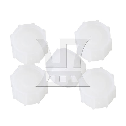 BQLZR 100pcs White Round Airtight Dispensing Industrial Syringe Caps Screw Type