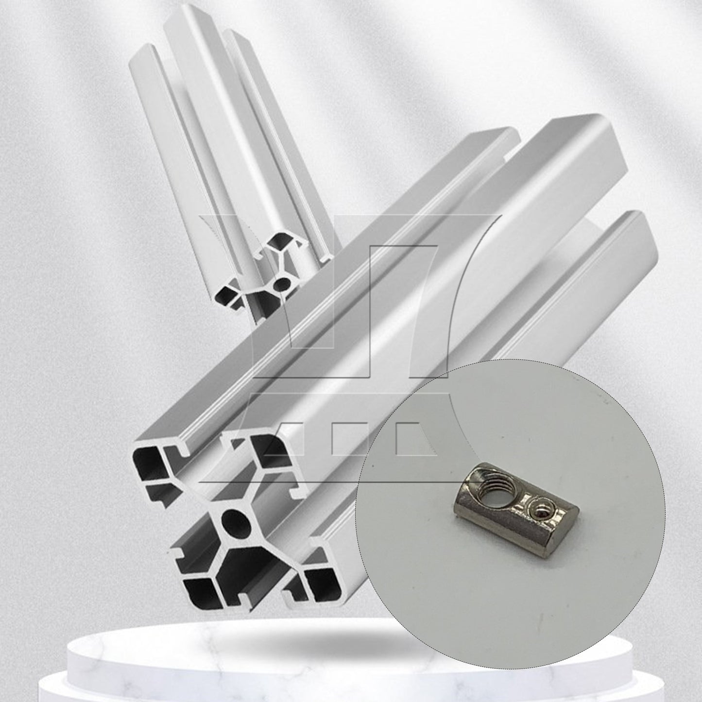 BQLZR Half Round Roll T Spring Nut M5 for 20 Series European Aluminum Slot BQLZR