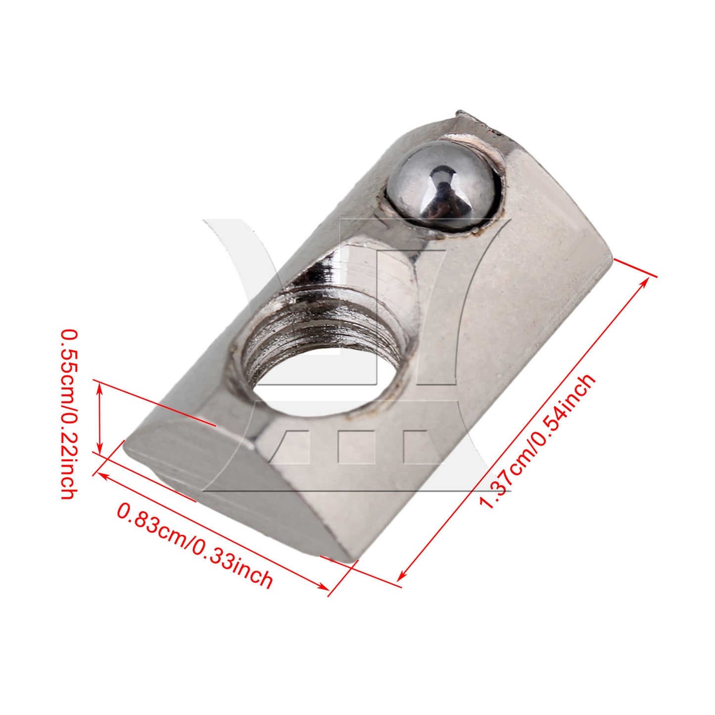 BQLZR Half Round Roll T Spring Nut M5 for 20 Series European Aluminum Slot BQLZR