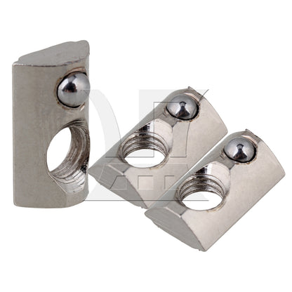 BQLZR Half Round Roll T Spring Nut M5 for 20 Series European Aluminum Slot BQLZR