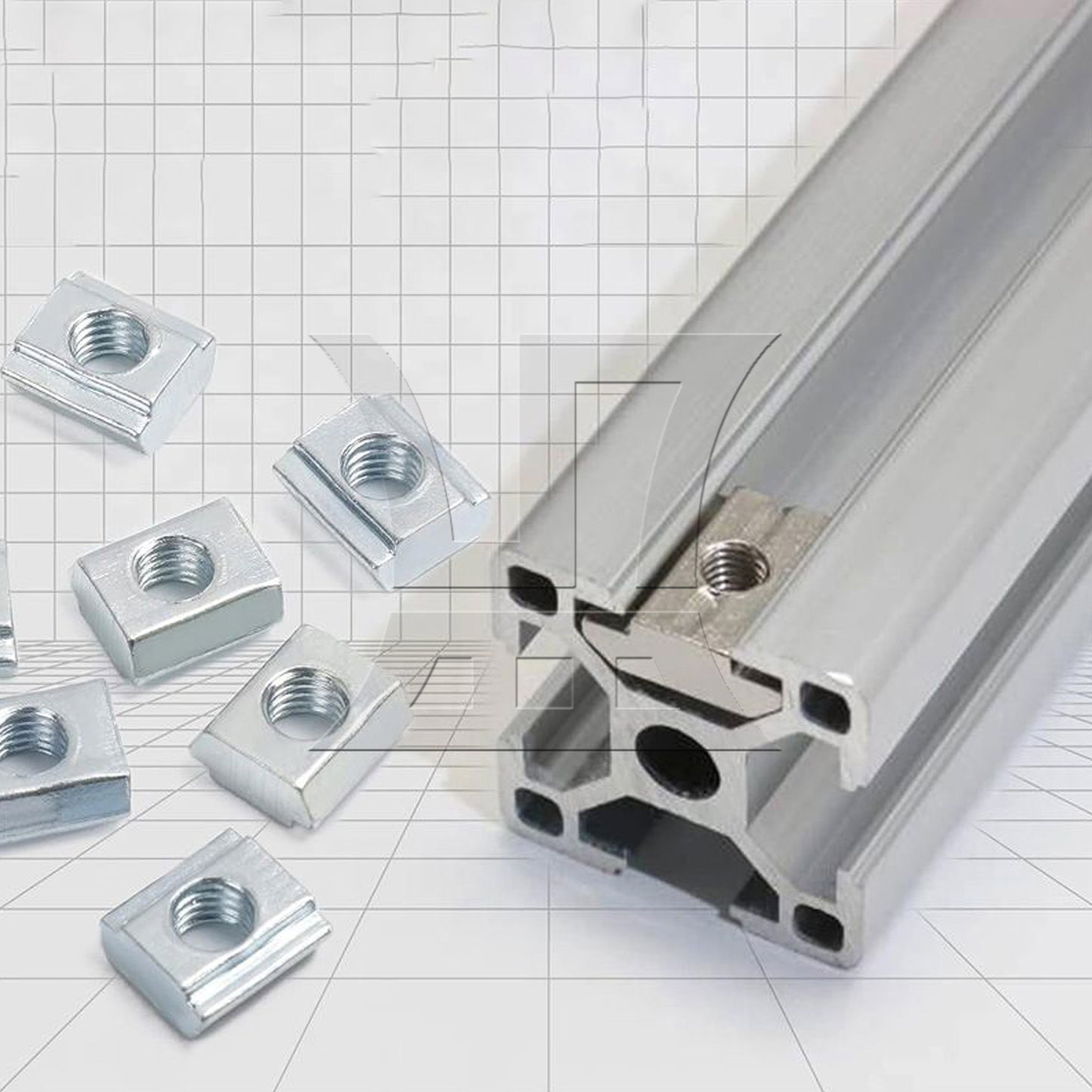 BQLZR T Sliding Nut Drop In M6 for 20 Series European Aluminum Slot BQLZR