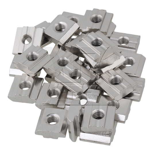 BQLZR T Sliding Nut Drop In M6 for 30 Series European Aluminum Slot Silver