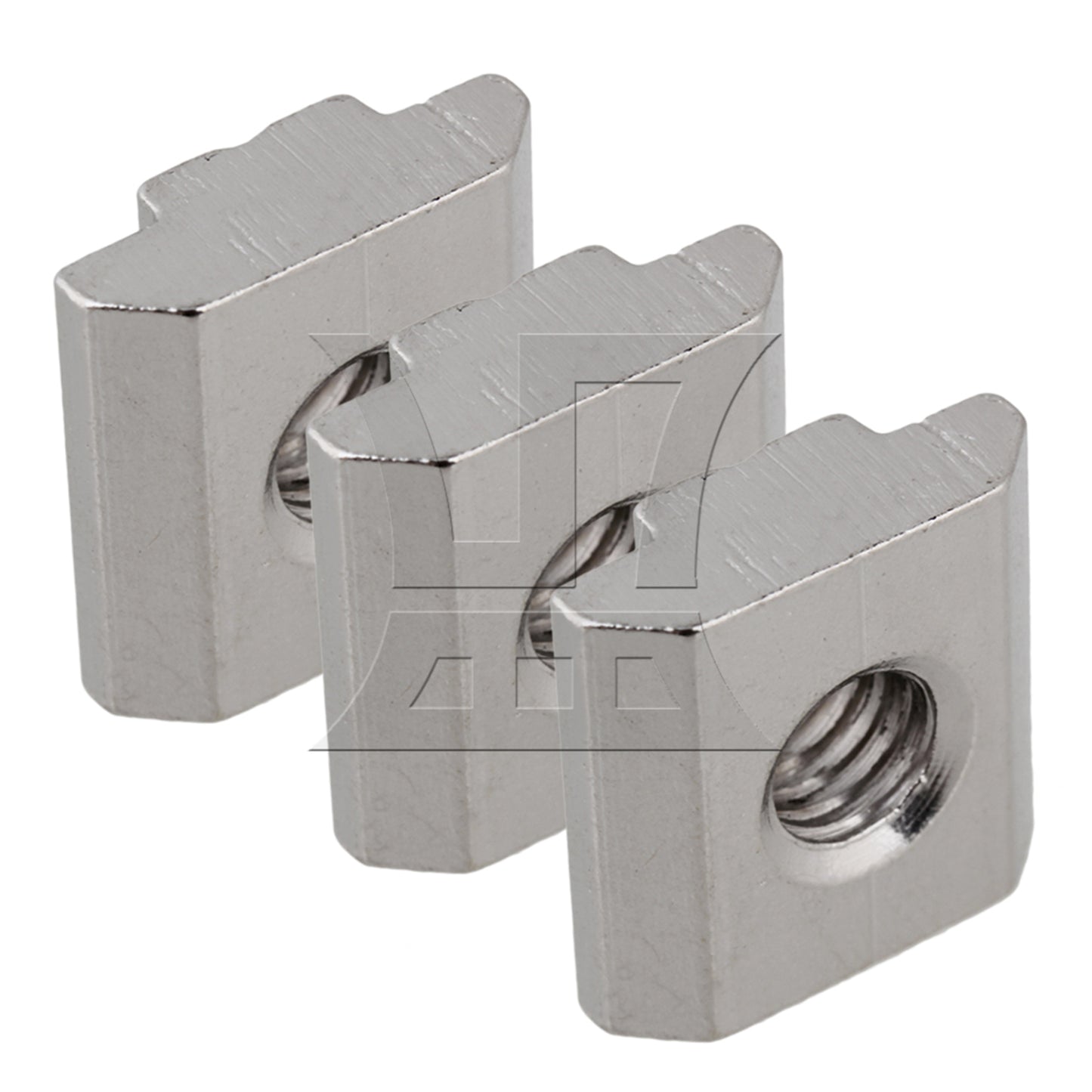 BQLZR T Sliding Nut Drop In M6 for 30 Series European Aluminum Slot Silver