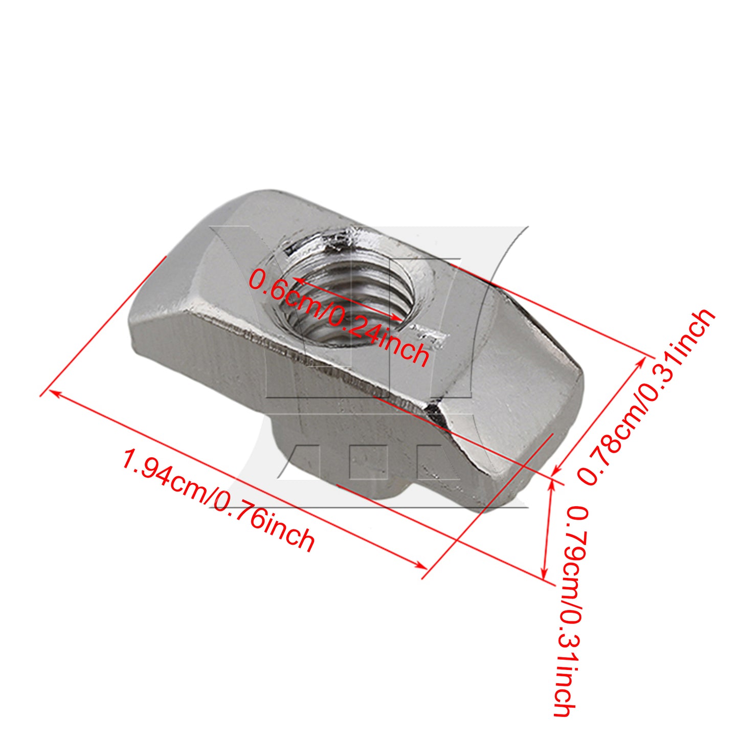 BQLZR Drop In T-Nut M6 Thread for 40 Series European Aluminum Slot
