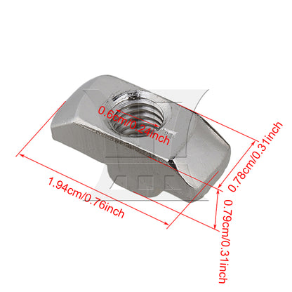 BQLZR Drop In T-Nut M6 Thread for 40 Series European Aluminum Slot