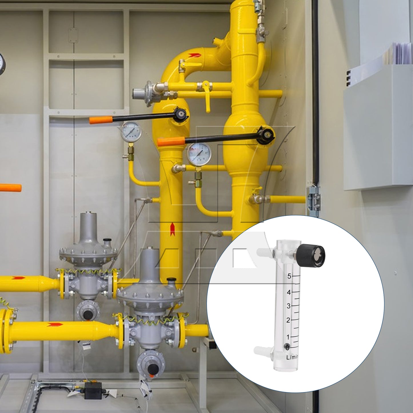 BQLZR 0.5-5LPM Adjust Acrylic Oxygen Flowmeter for Oxygen Air Gas