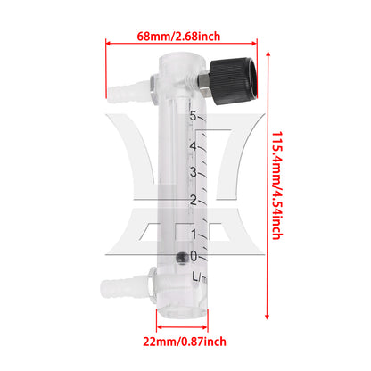 BQLZR 0.5-5LPM Adjust Acrylic Oxygen Flowmeter for Oxygen Air Gas
