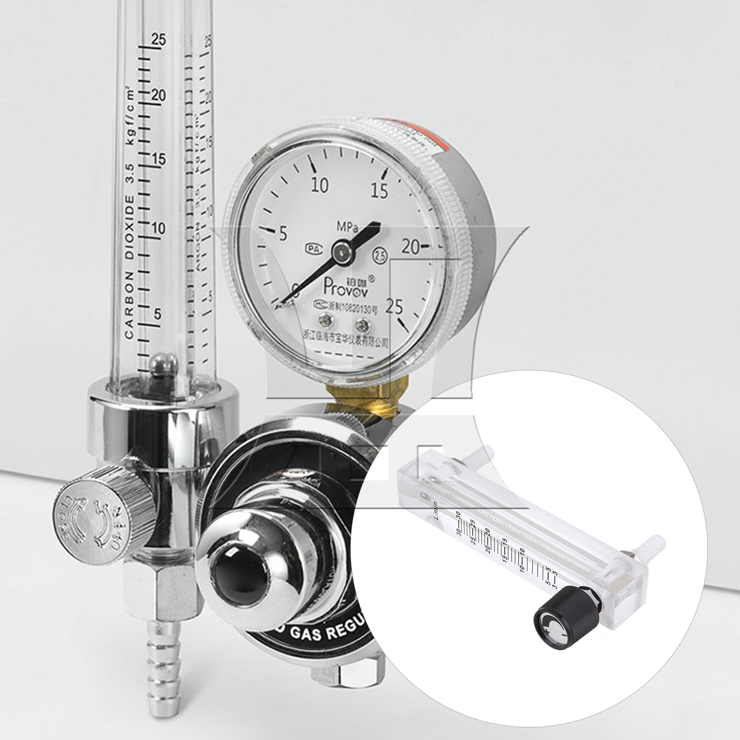 BQLZR LZQ-7 120mm Height Flowmeter 3-30LPM Flow Meter for Oxygen Air Gas