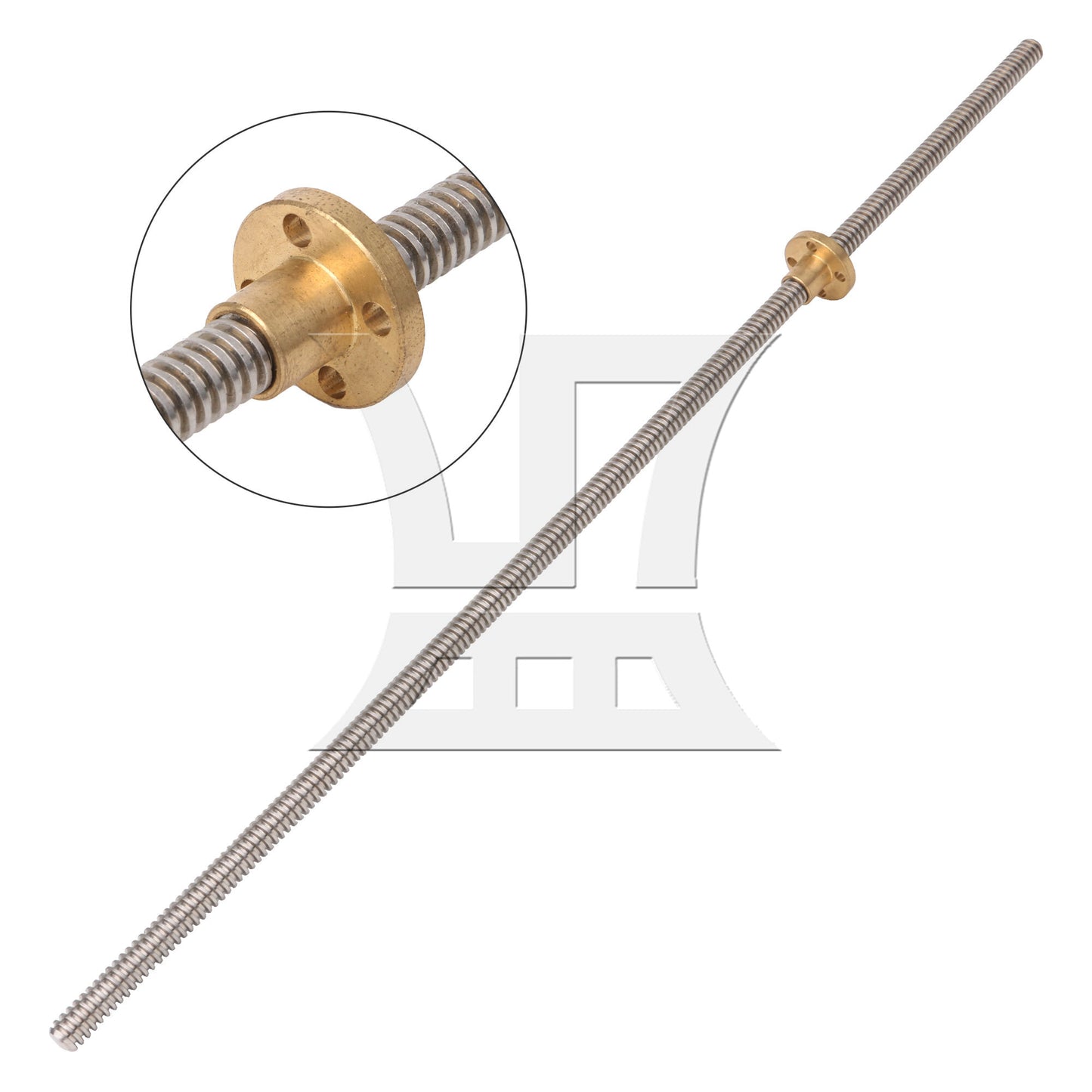 BQLZR L400mm Stainless Steel Lead Screw and Nut 2mm Lead for Machine Tool Silver