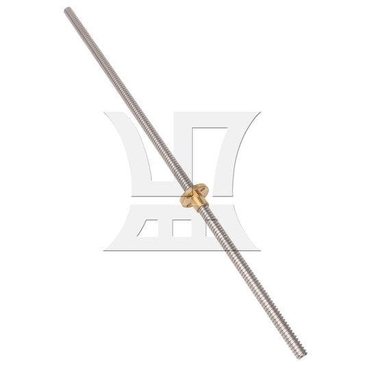 BQLZR L500mm Stainless Steel Lead Screw and Nut 2mm Lead for Machine Tool