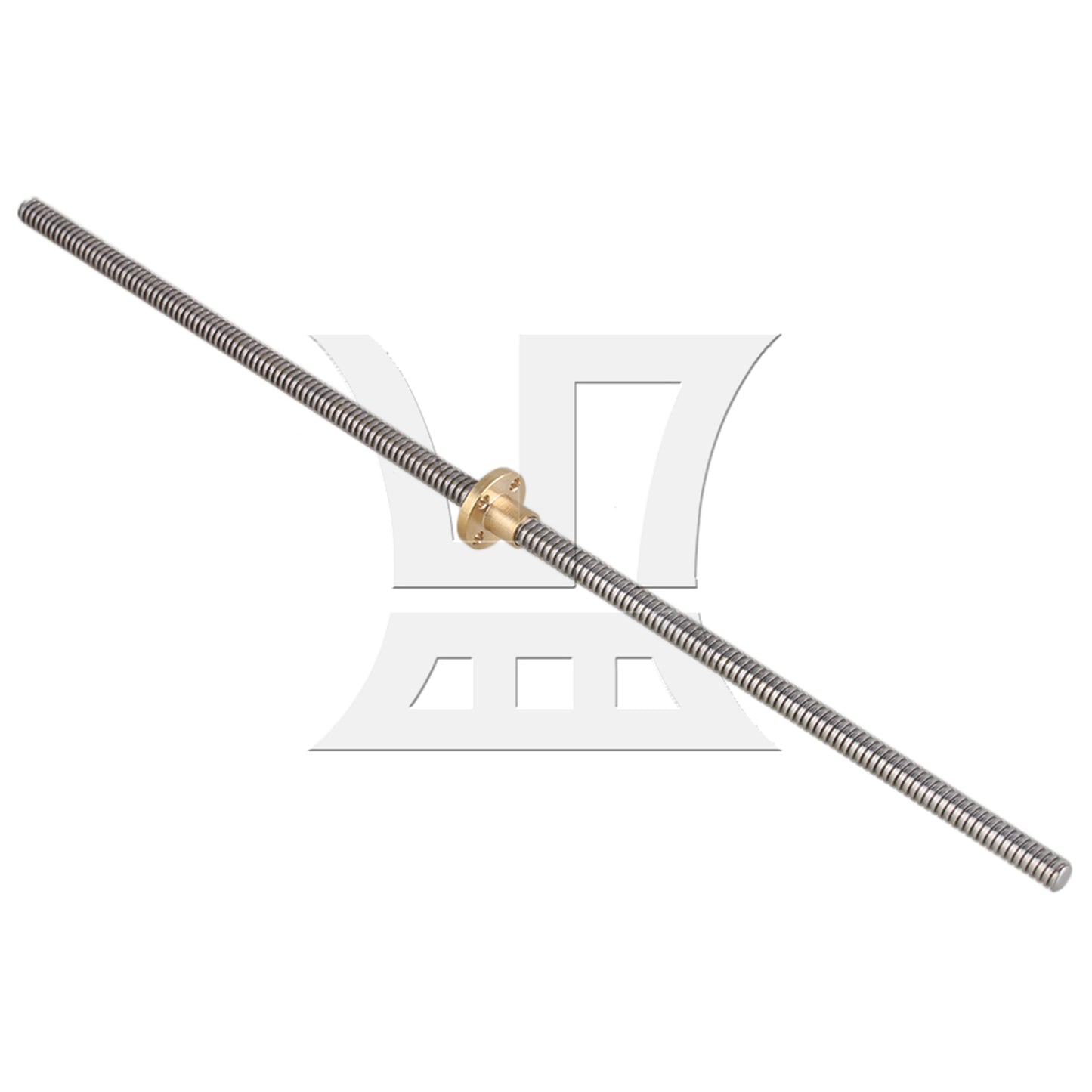BQLZR 350x2mm Stainless Steel Silver Lead Screw with Gold Brass Nut 2mm Lead
