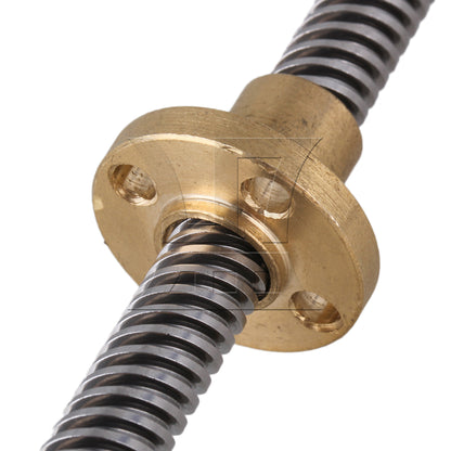 BQLZR L400mm Stainless Steel Lead Screw and Nuts 8mm Lead for Machine Tool