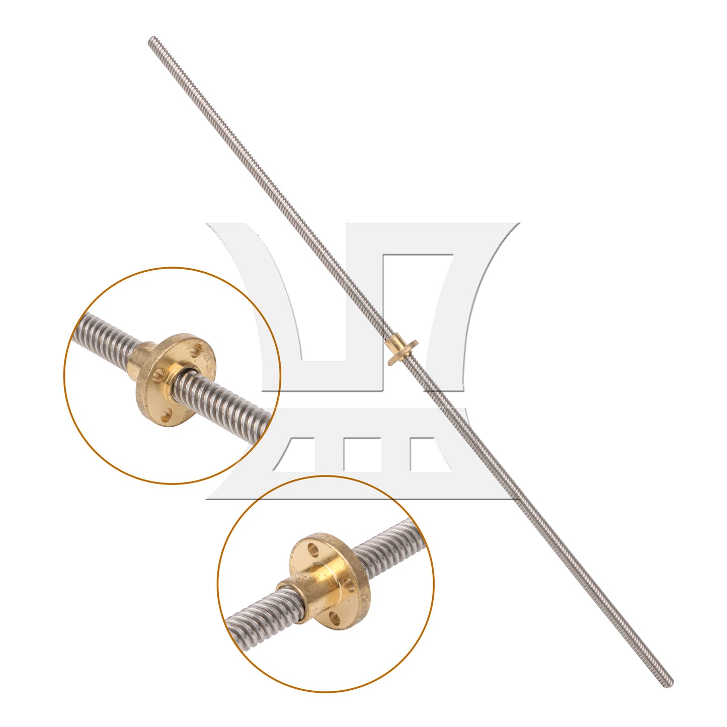 BQLZR L500mm Stainless Steel Lead Screw and Nut 8mm Lead for Machine Tools BQLZR