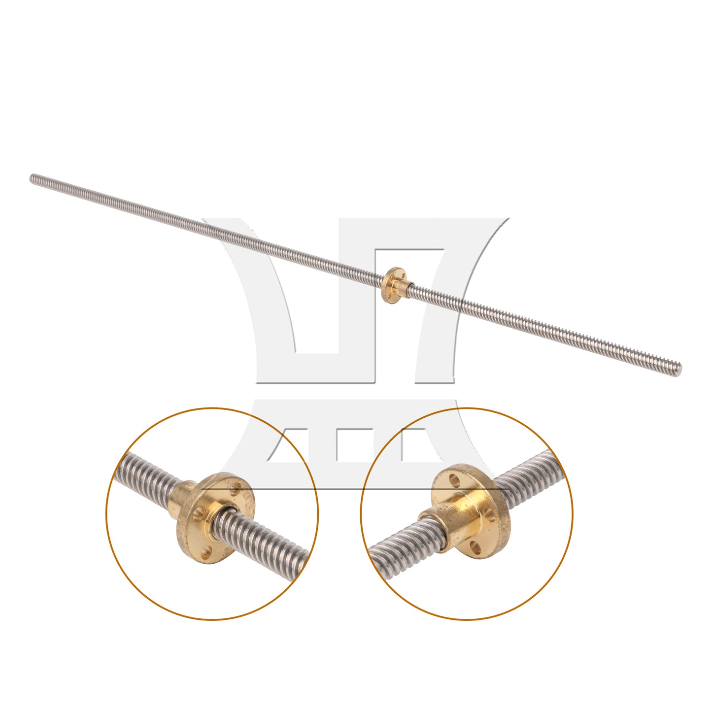 BQLZR L500mm Stainless Steel Lead Screw and Nut 8mm Lead for Machine Tools BQLZR