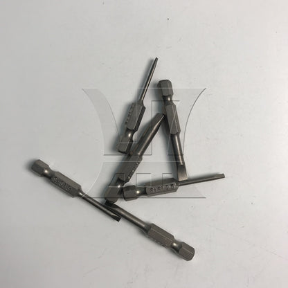 BQLZR 6 x BQLZR S2 Alloy Steel 1/4" Hex Shank Flat Head Slotted Screwdriver Bits