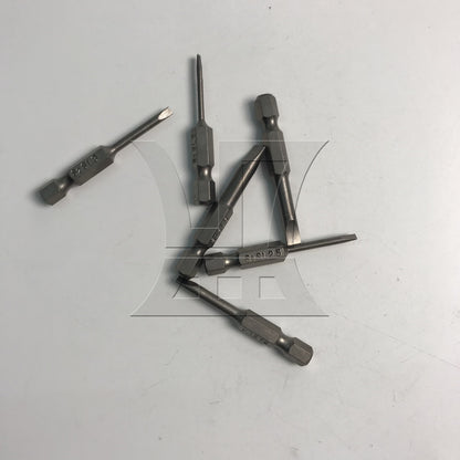 BQLZR 6 x BQLZR S2 Alloy Steel 1/4" Hex Shank Flat Head Slotted Screwdriver Bits