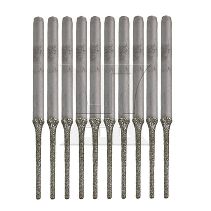 BQLZR Lapidary Coated Solid Bits Gems Drilling Bits 1mm Silver