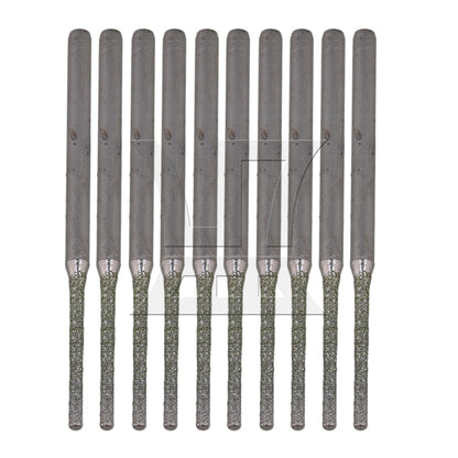 BQLZR 10xBQLZR Lapidary Coated Solid Bits Gems Drilling Bits 1.5mm Silver