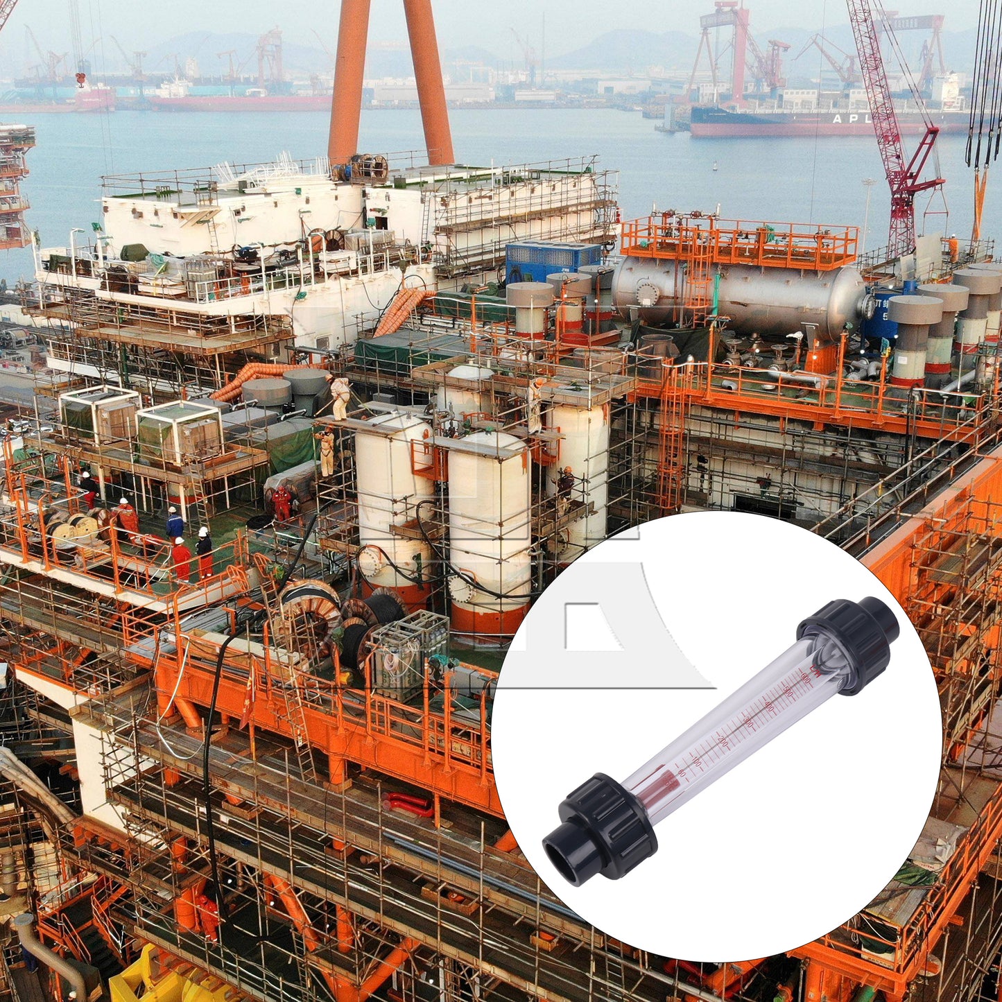 BQLZR Plastic Tube Water Liquid Flow-meter LZS-15 Flow Meter 60-600L/H for DN15 Tube