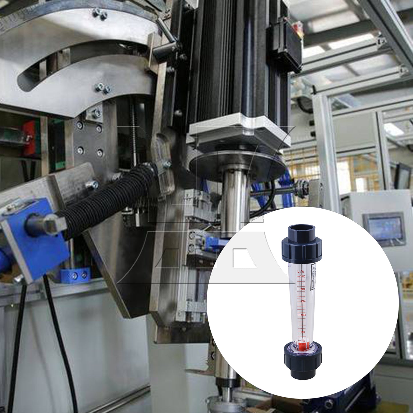 BQLZR Plastic LZS-25 Water Flow-meter Flow Testing 250-2500L/H for DN25 Tube