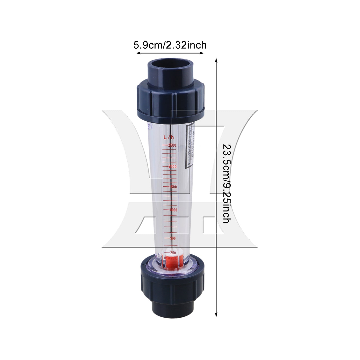 BQLZR Plastic LZS-25 Water Flow-meter Flow Testing 250-2500L/H for DN25 Tube