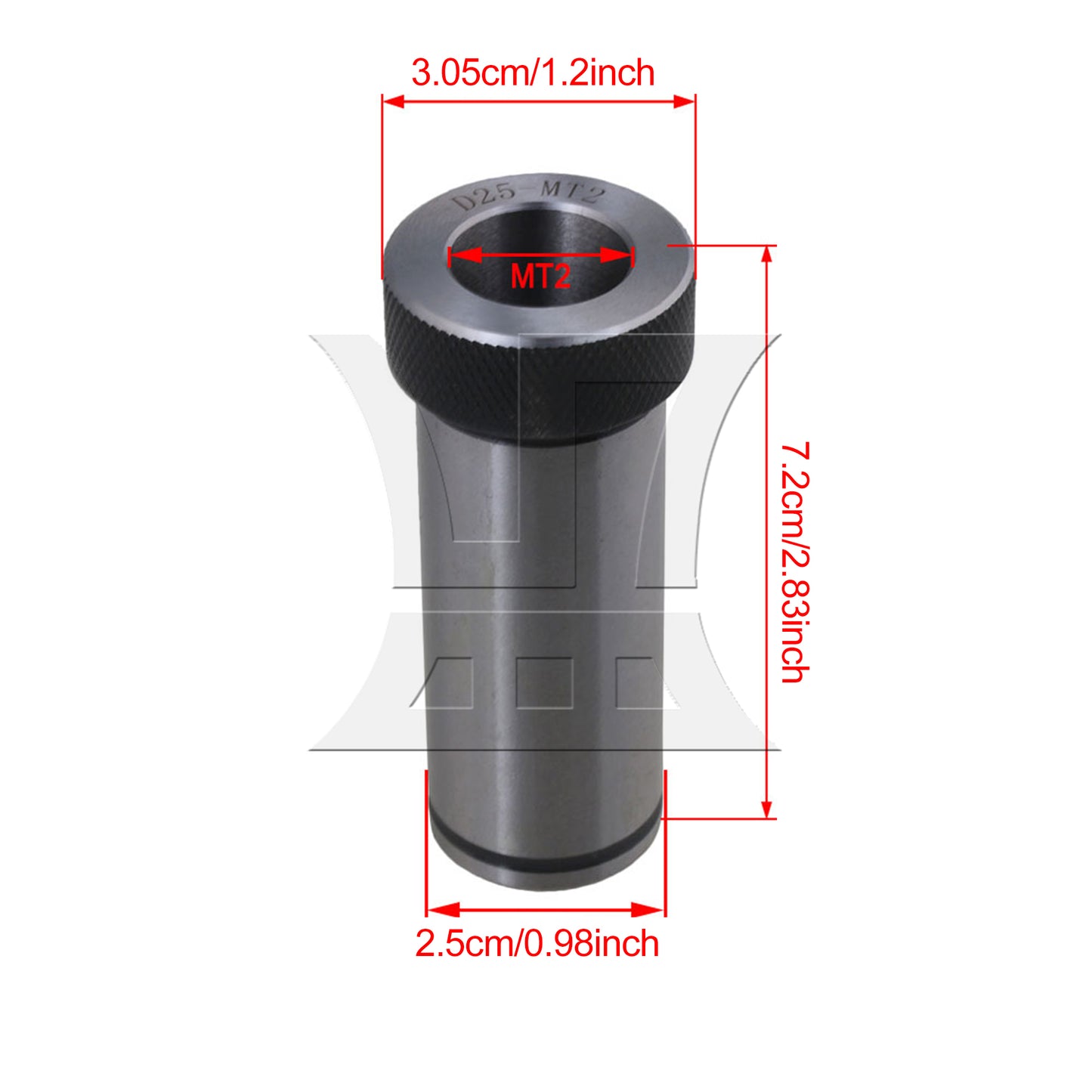 BQLZR Lathe Milling D25-MT2 Arbor Morse Taper Adapters Reducing Drill Sleeve