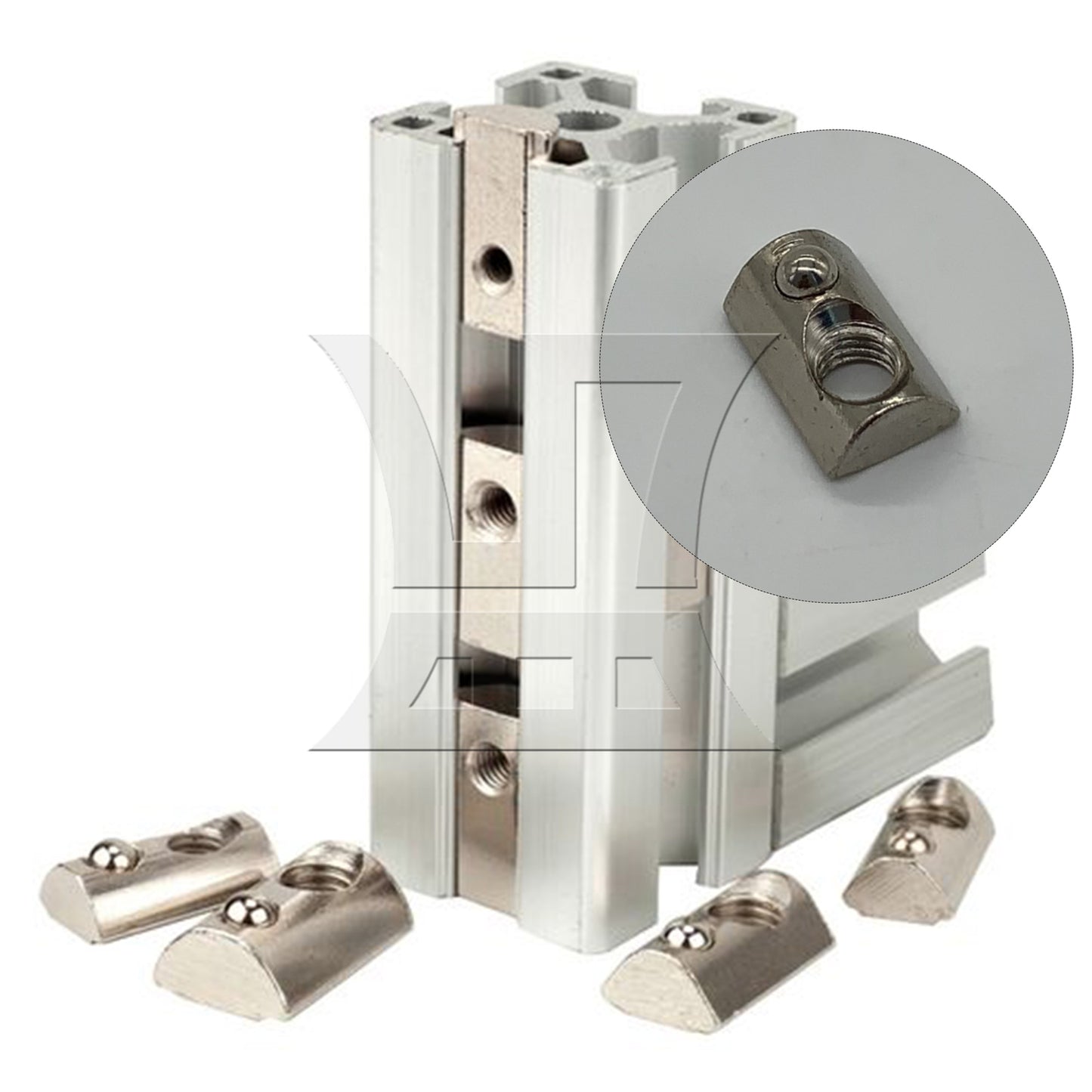 BQLZR M8 40 Series European Standard Aluminum Profiles Spring T-Nuts BQLZR