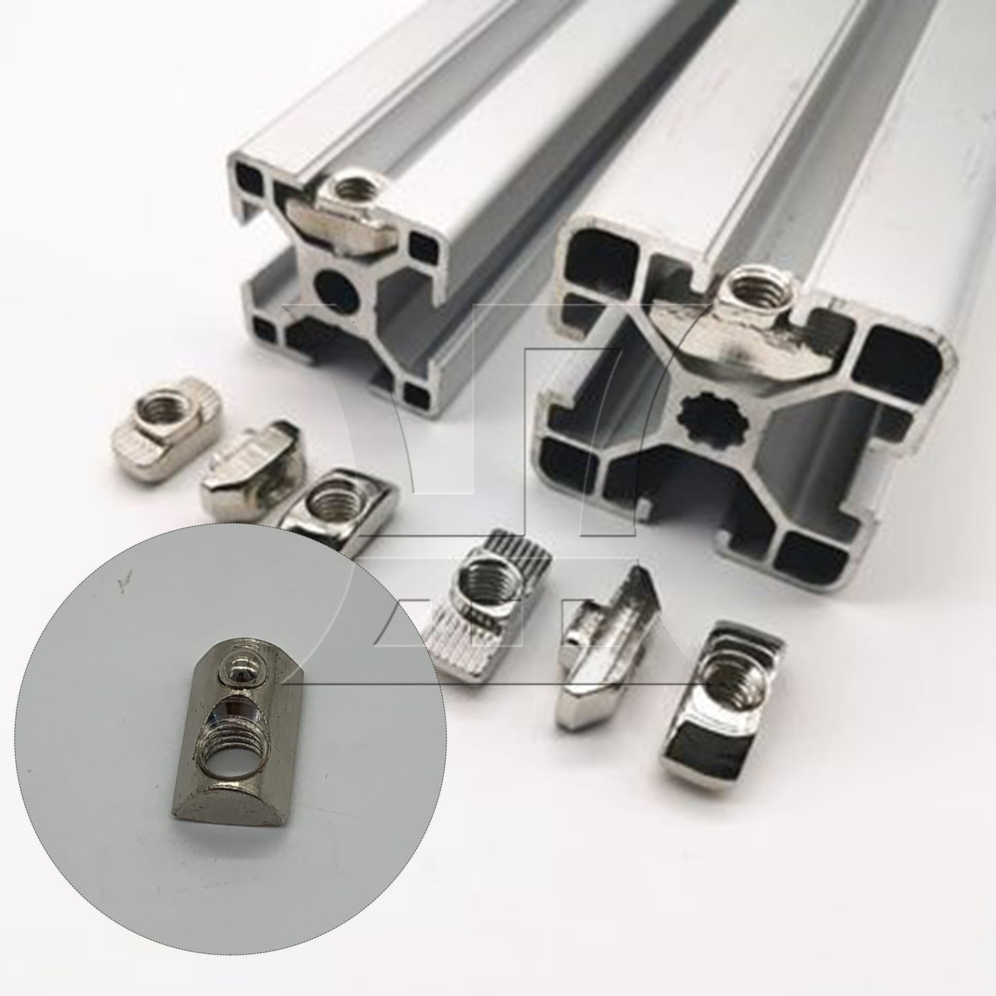 BQLZR M8 40 Series European Standard Aluminum Profiles Spring T-Nuts BQLZR
