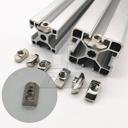 BQLZR M8 40 Series European Standard Aluminum Profiles Spring T-Nuts BQLZR