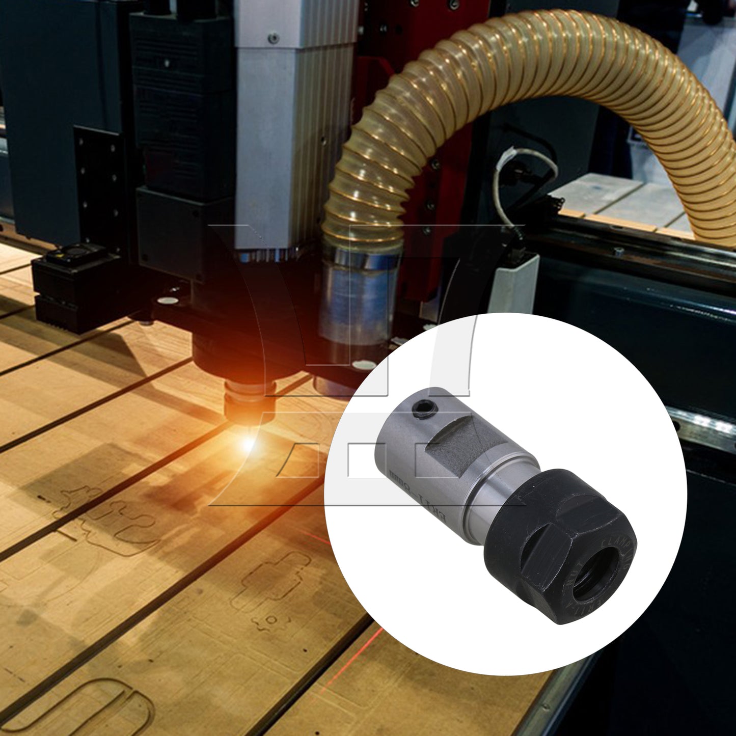 BQLZR 8mm ER11 Precision Nut Type A Extension Rod Collet Chuck CNC Milling