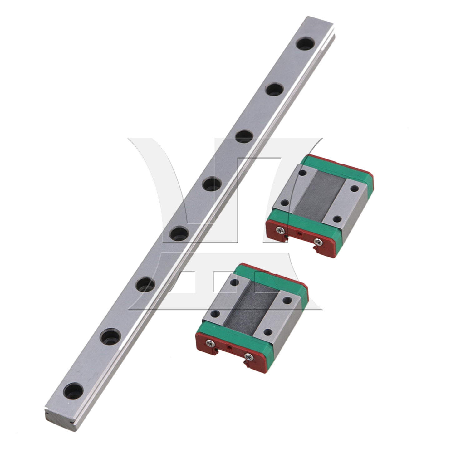 BQLZR 20cm Silver MGN12C Bearing Steel Linear Sliding Guide Rail & 2 Block Sets